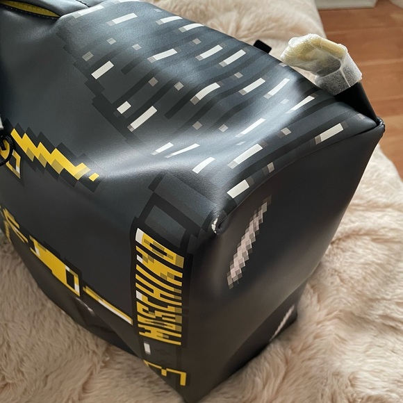 MOSCHINO X SIMS NWT runway leather pixel effect limited edition unisex back pack - Picture 15 of 16